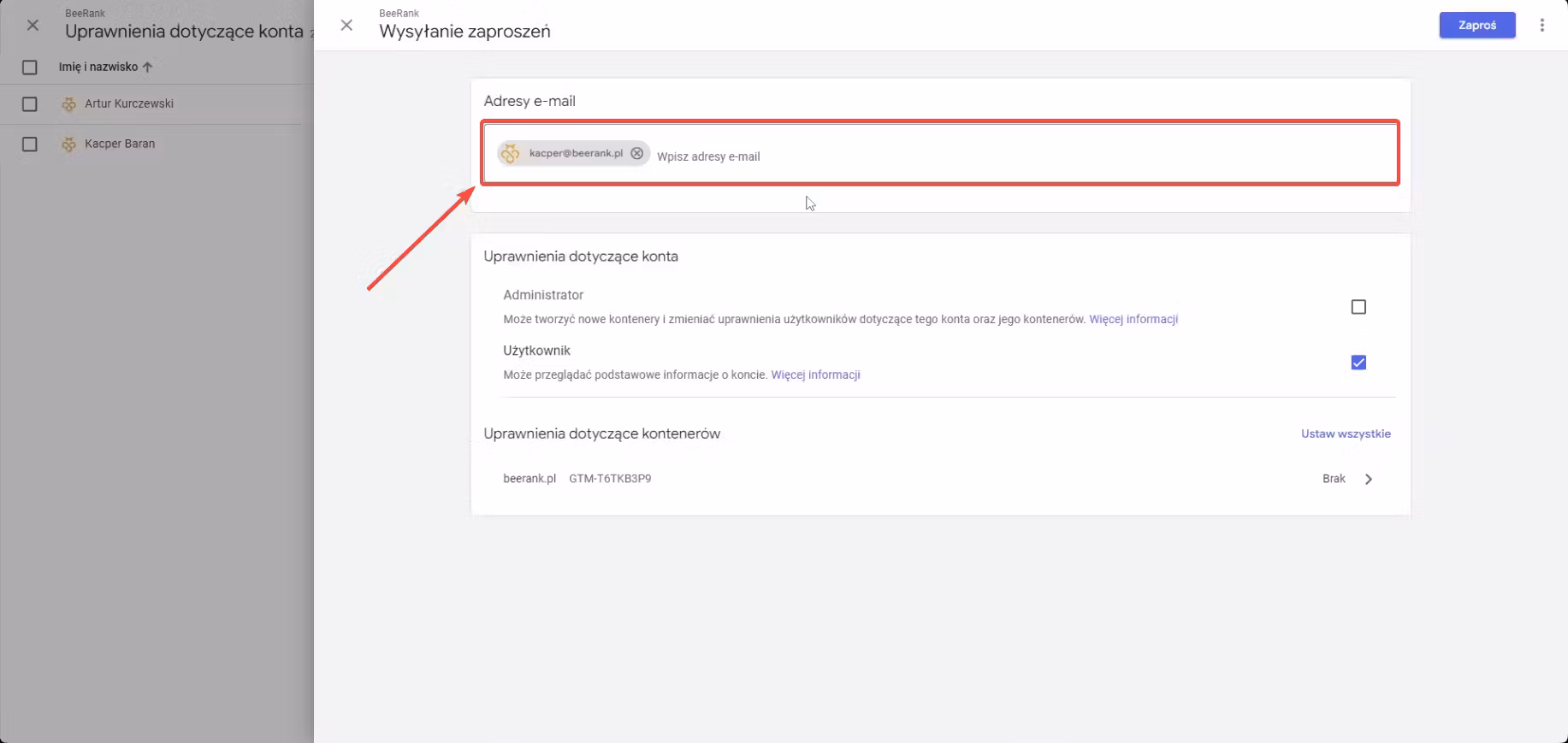 6 google tag manager - mail nowego użytkownika