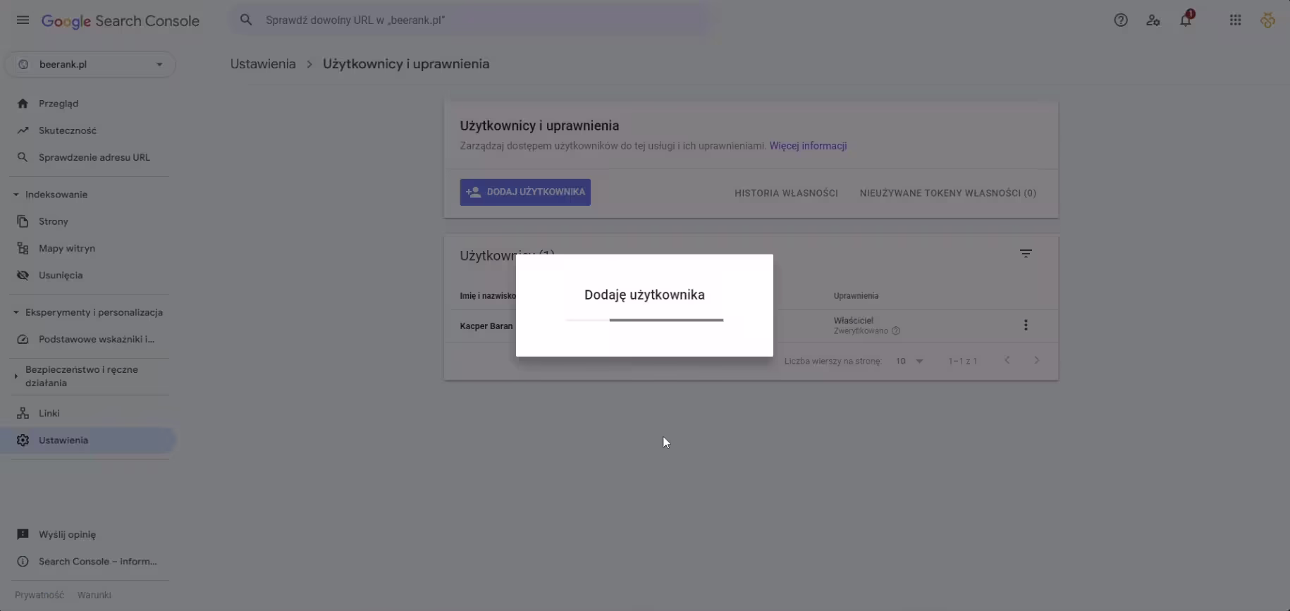 8 google search console - poczekaj na przetworzenie